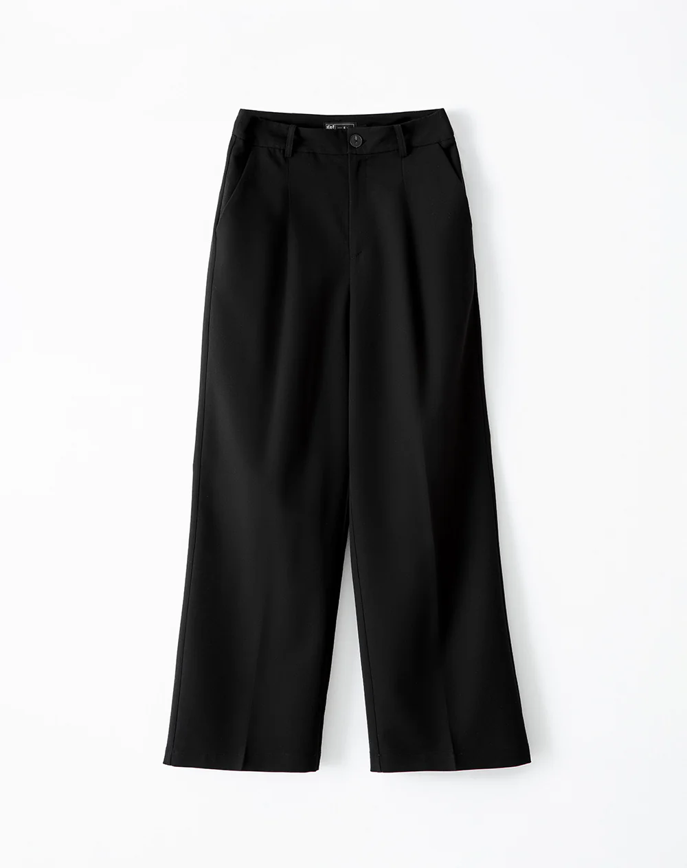 Pantalón wide leg tiro alto negro mujer - Image 7