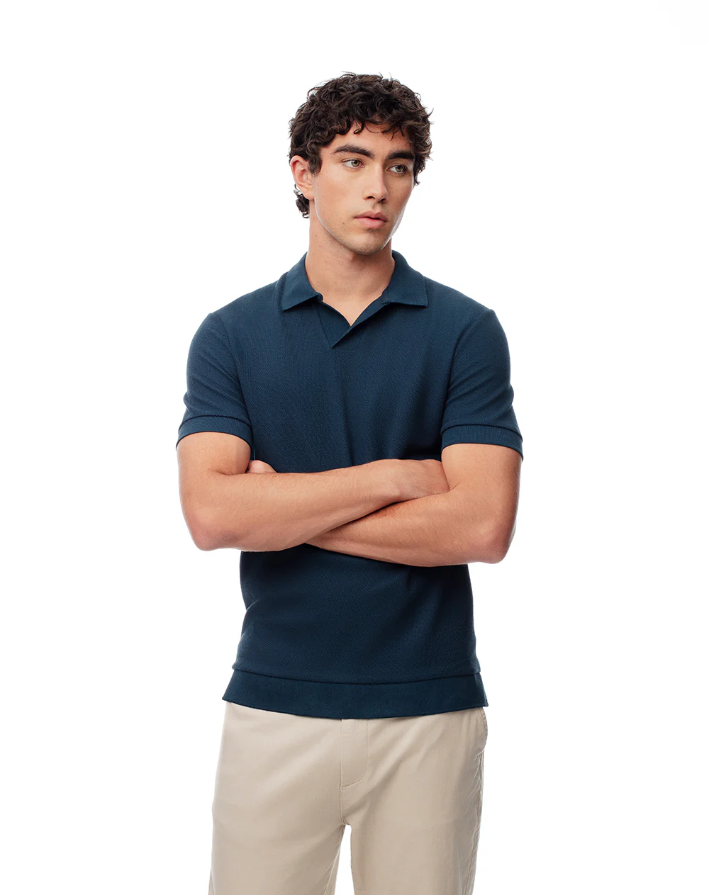 Polo regular algodón azul hombre - Image 2