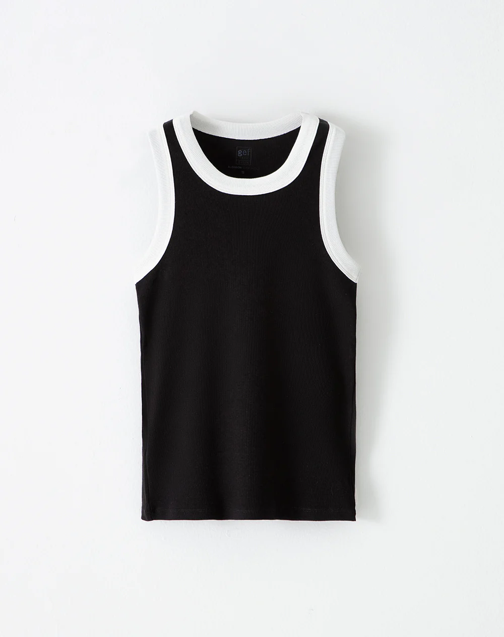 Camiseta esqueleto slim rib algodón negra mujer - Image 5