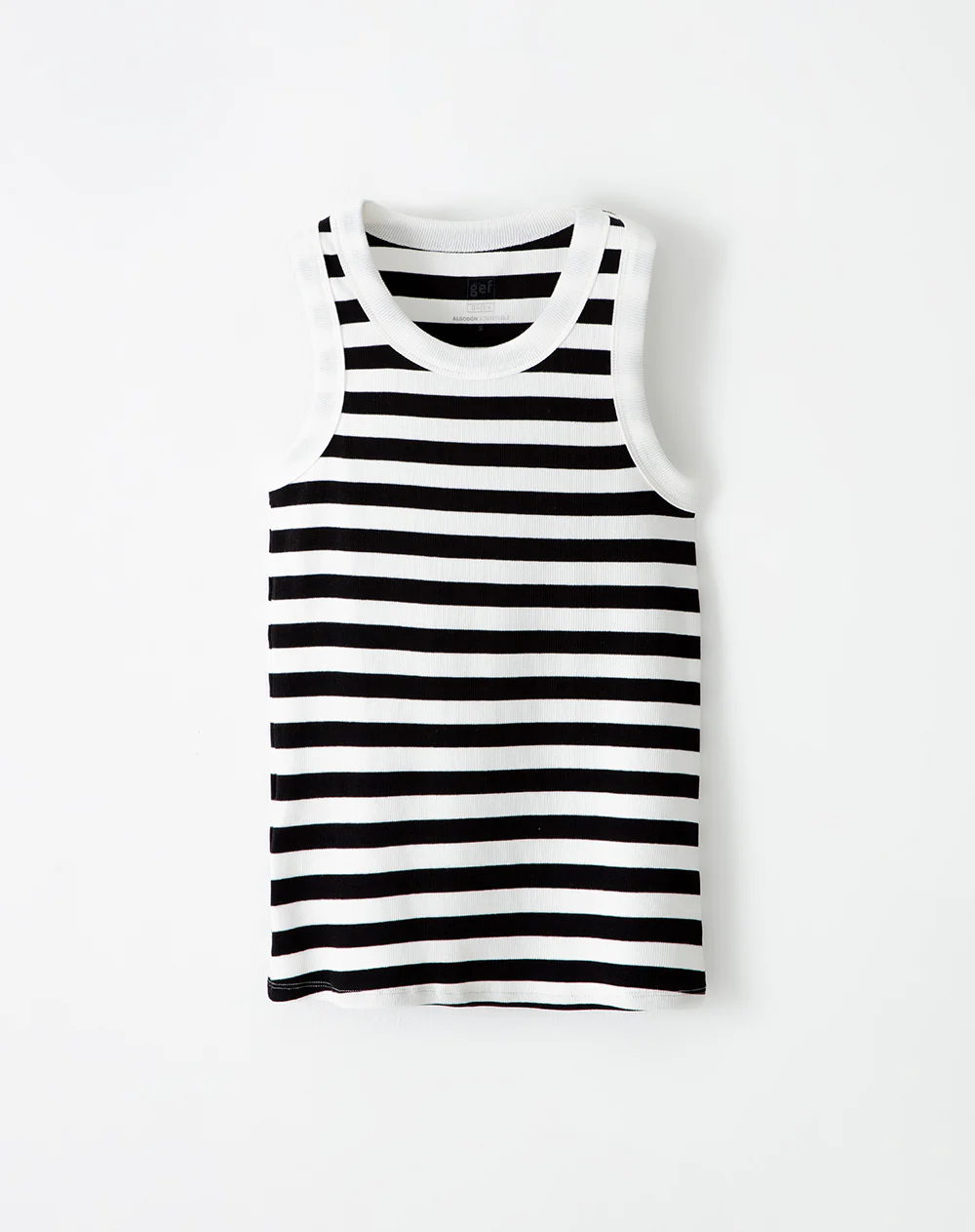Camiseta esqueleto slim rib algodón rayas mujer - Image 6