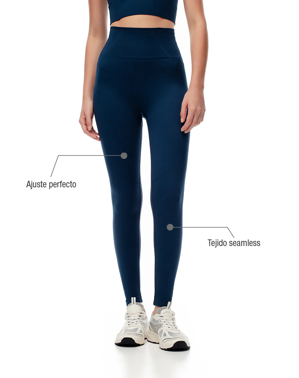 Legging deportivo seamless azul mujer - Image 2