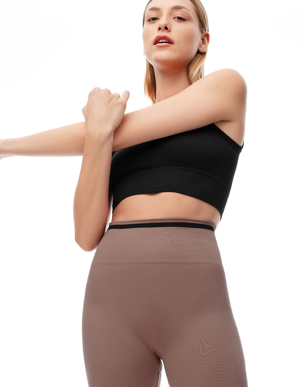 Legging deportivo seamless café mujer - Image 3