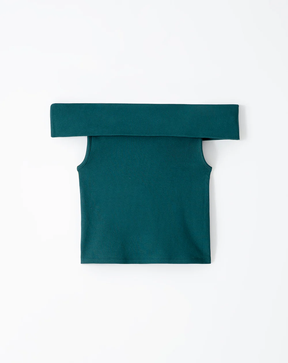 Top off-shoulder slim algodón verde mujer - Image 5