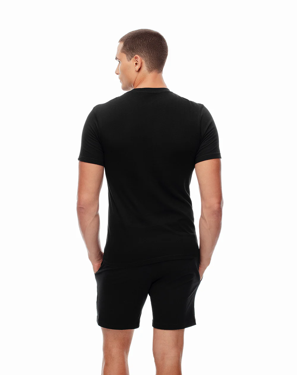 Camiseta slim algodón jersey x2unds negra hombre - Image 2