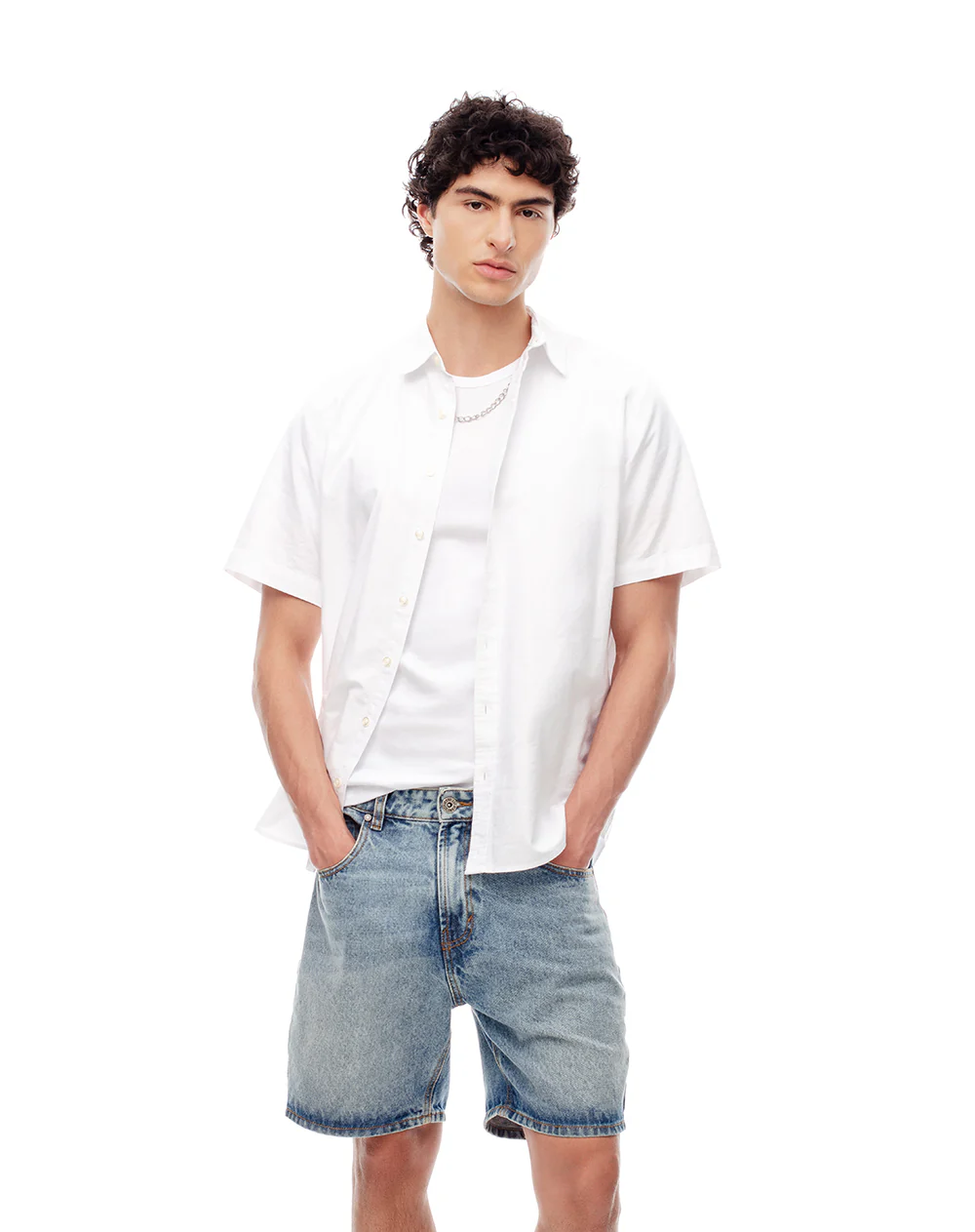Bermuda denim regular índigo medio hombre - Image 2