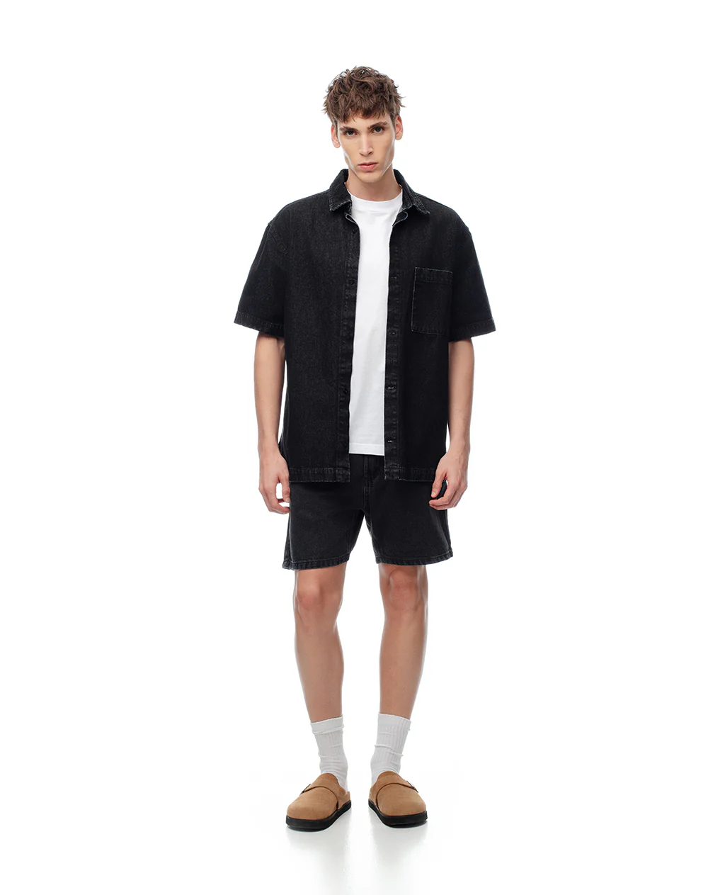 Bermuda denim regular negra hombre - Image 5