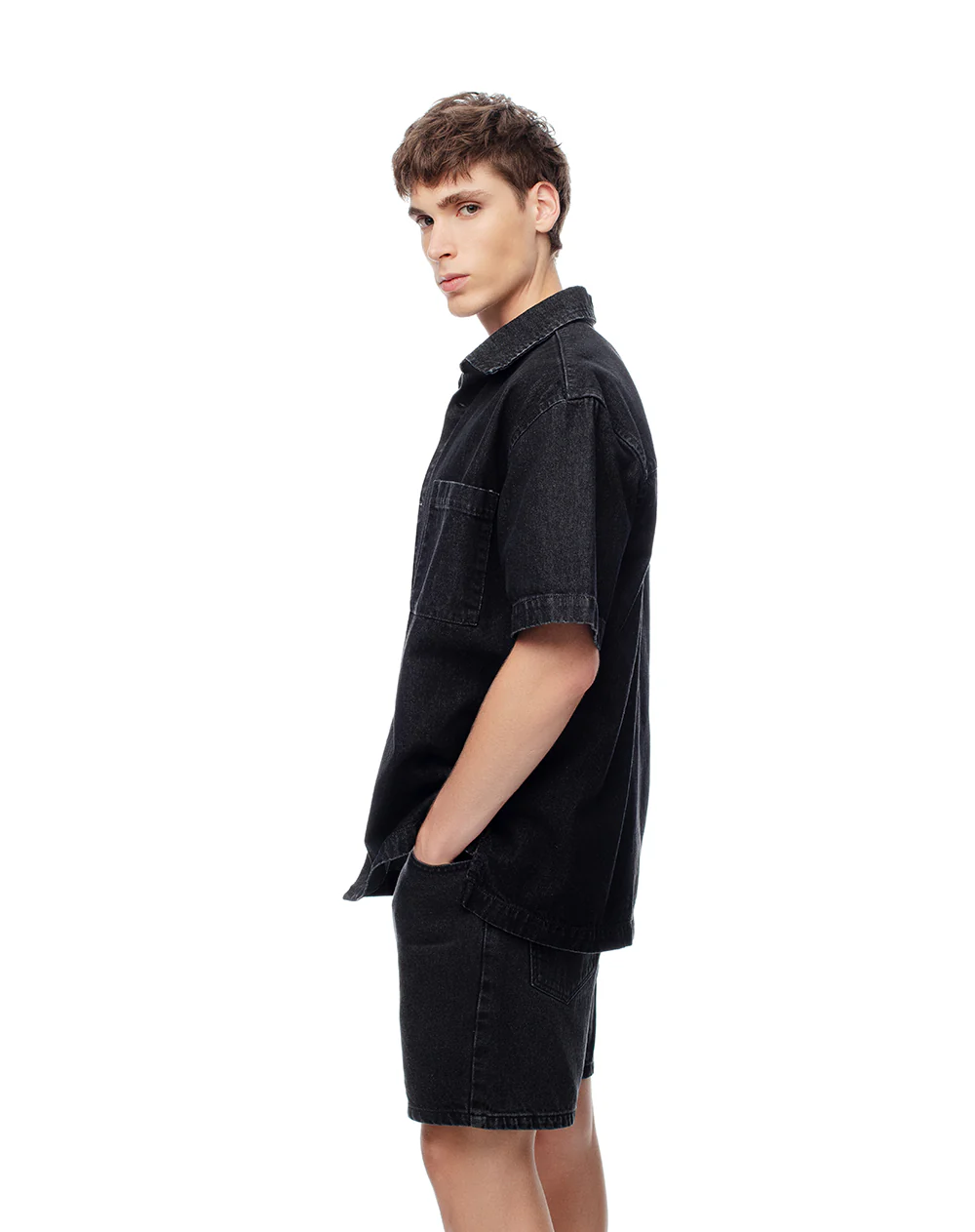 Bermuda denim regular negra hombre - Image 6