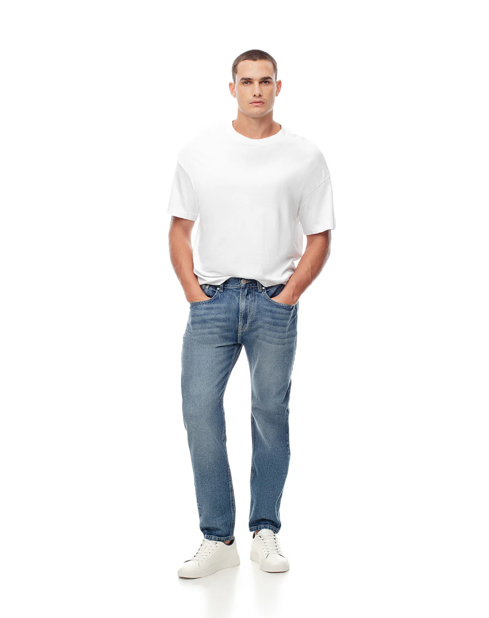 Jean tappered índigo medio hombre - Image 6