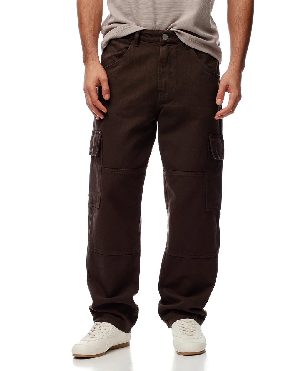 Jean cargo recto chocolate hombre - Image 4