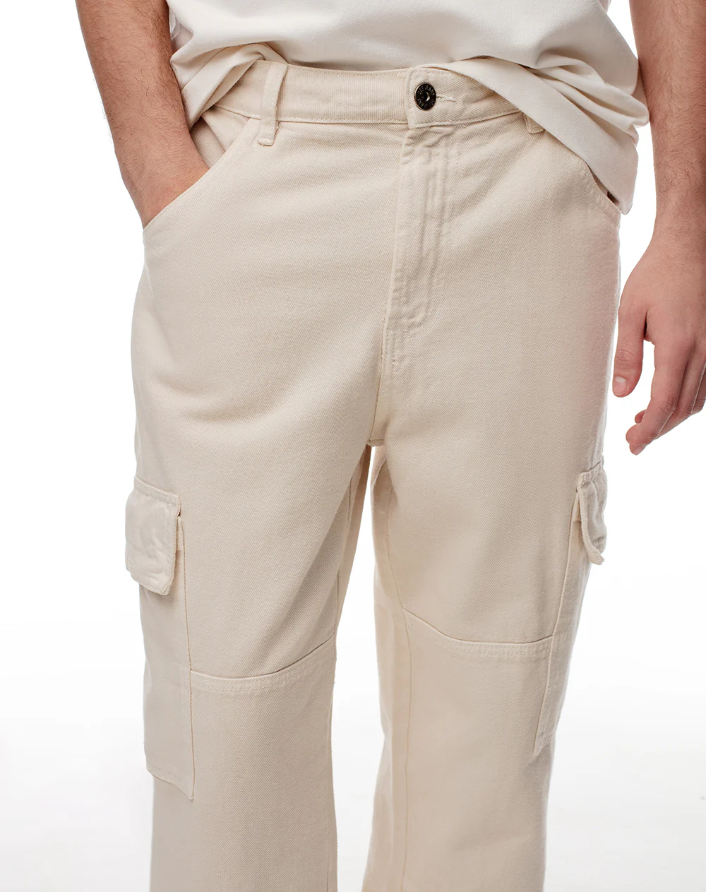 Jean cargo recto vainilla hombre - Image 4