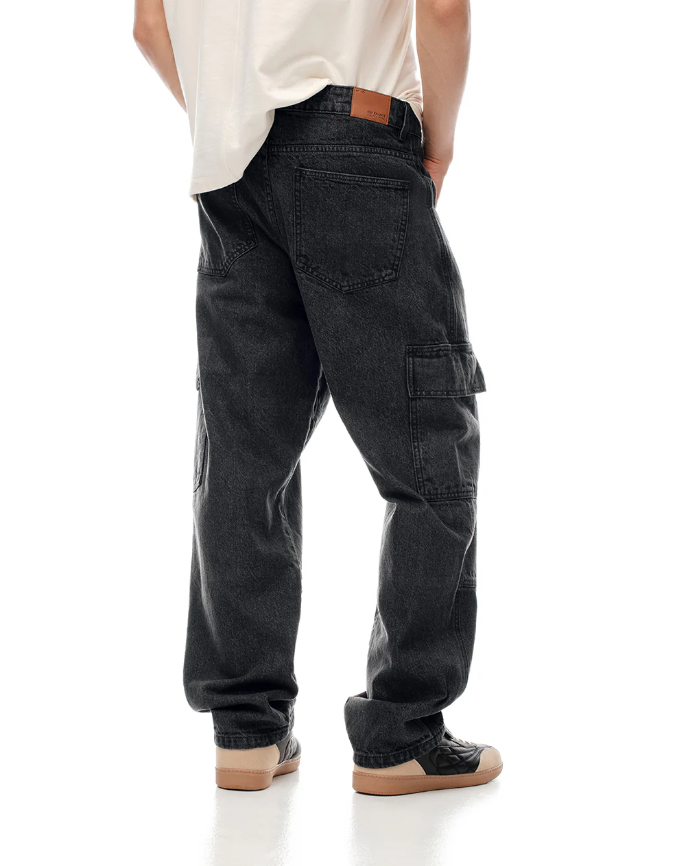 Jean cargo recto negro hombre - Image 5