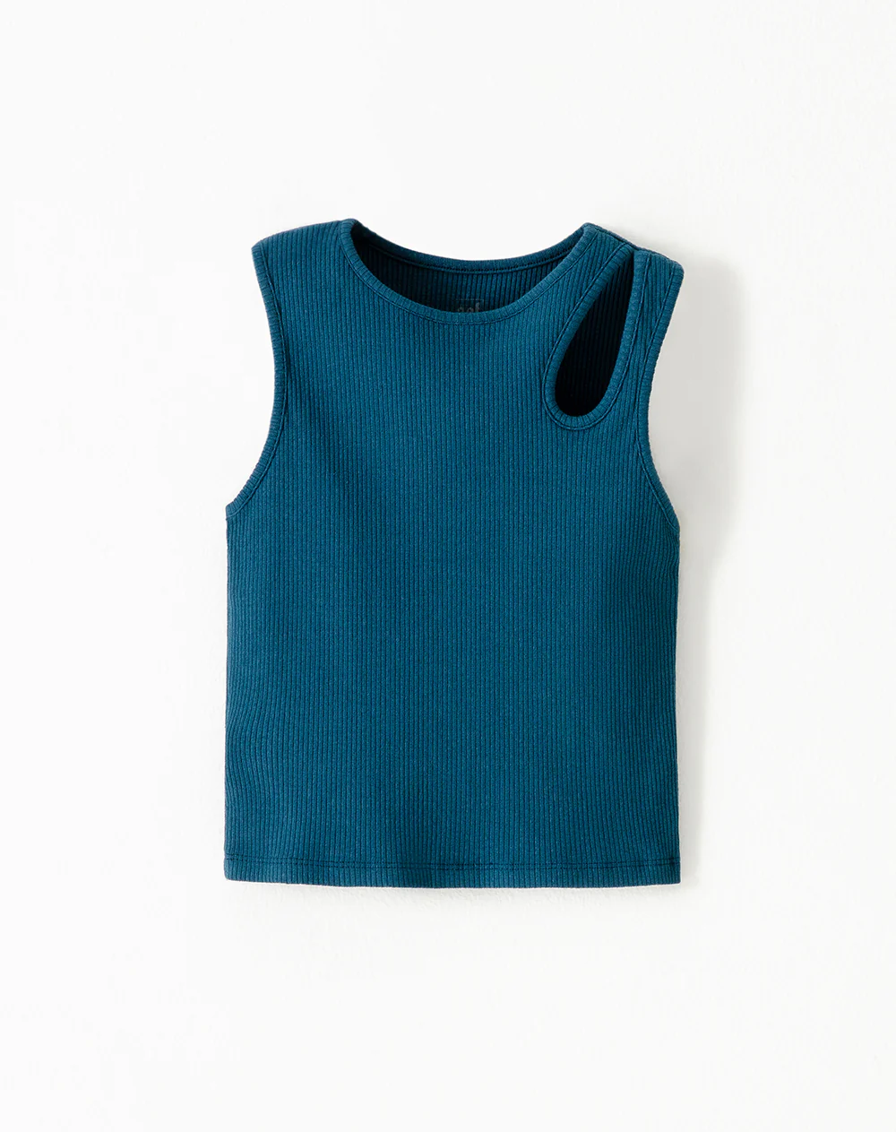 Camiseta esqueleto slim rib algodón verde niña - Image 5