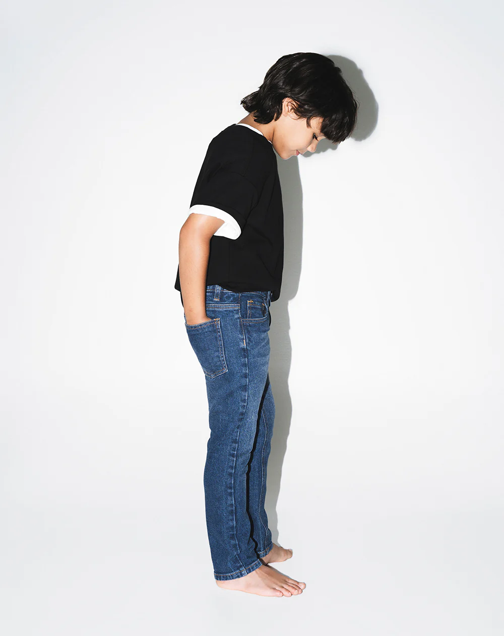 Jean recto índigo oscuro niño - Image 3