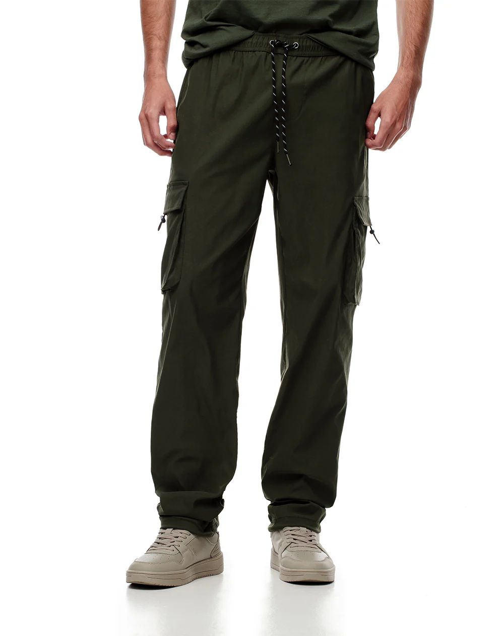 Pantalón cargo regular liviano verde hombre - Image 3