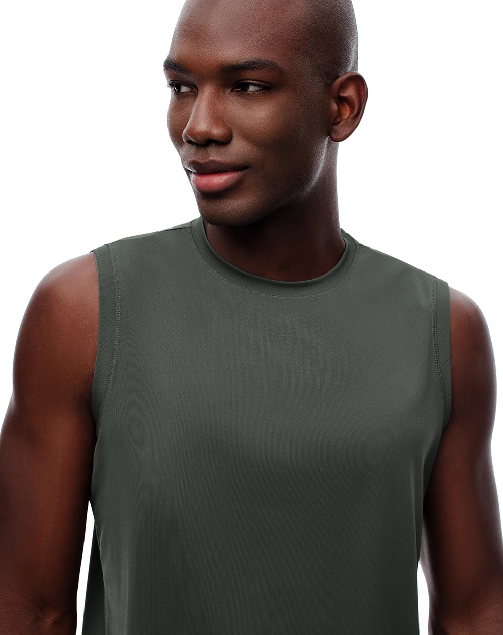 Camisilla deportiva antibacterial verde hombre - Image 4