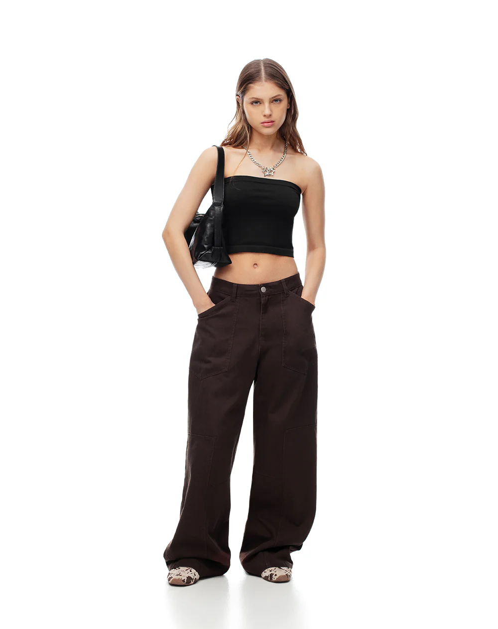 Crop top slim seamless negro mujer - Image 3