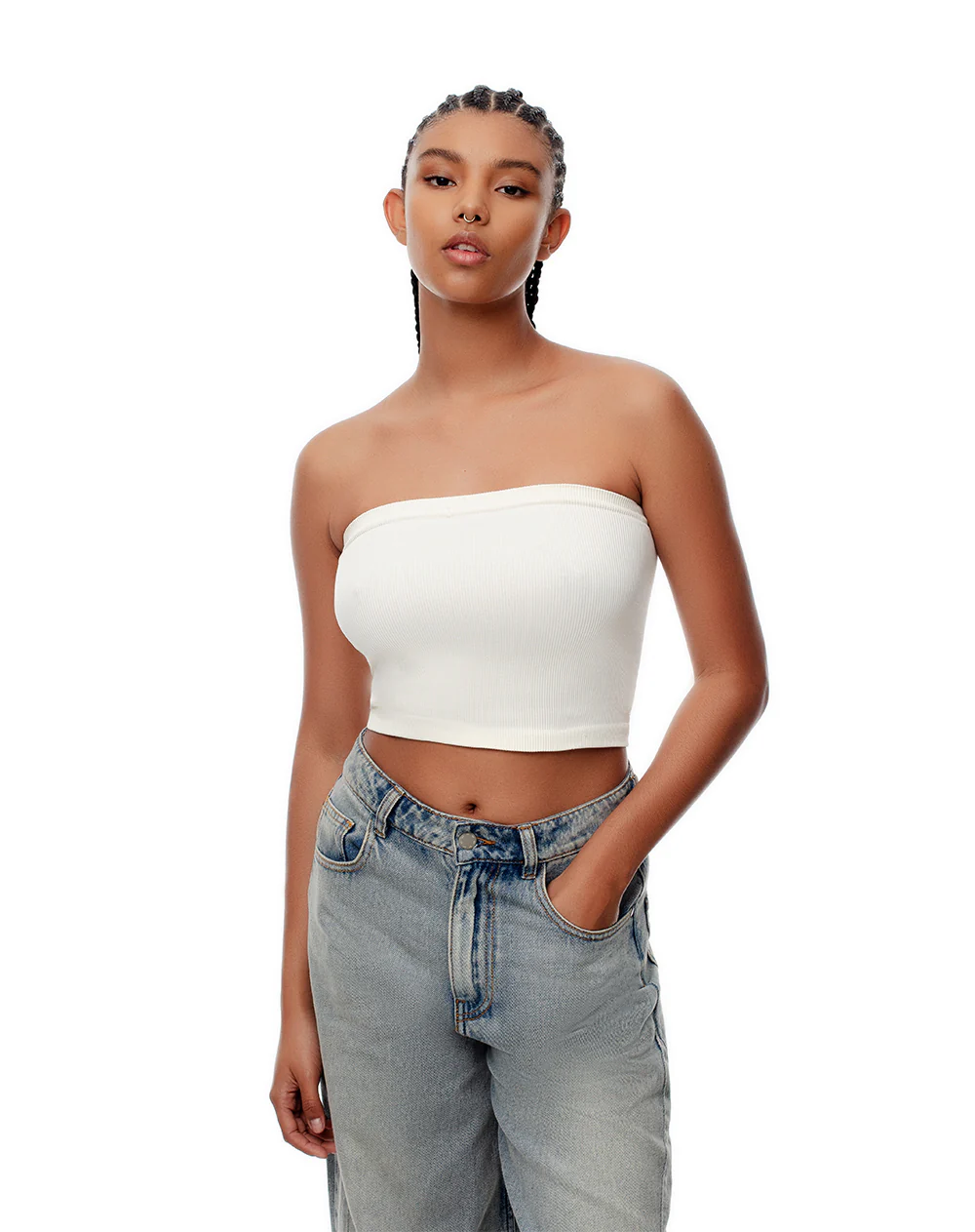 Crop top slim seamless vainilla mujer - Image 3