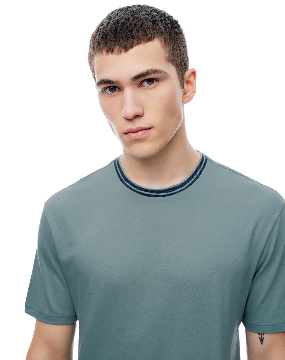 Camiseta + bermuda de pijama algodón verde hombre - Image 3