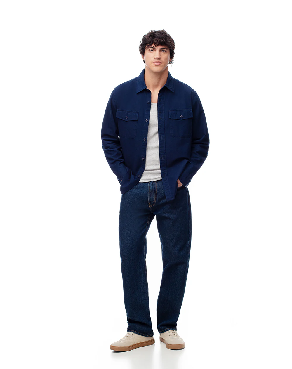 Camisa manga larga regular denim hombre - Image 3