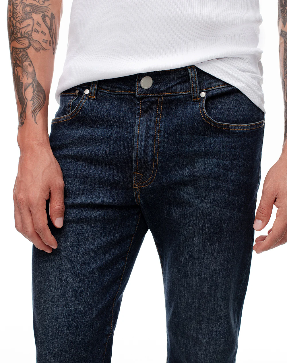 Jean straight índigo oscuro hombre - Image 4