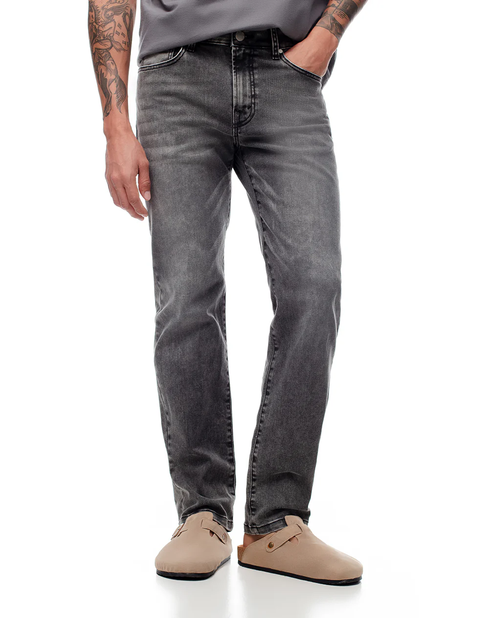 Jean straight gris hombre - Image 5