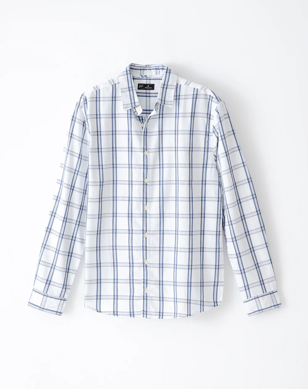 Camisa manga larga regular algodón cuadros hombre - Image 5