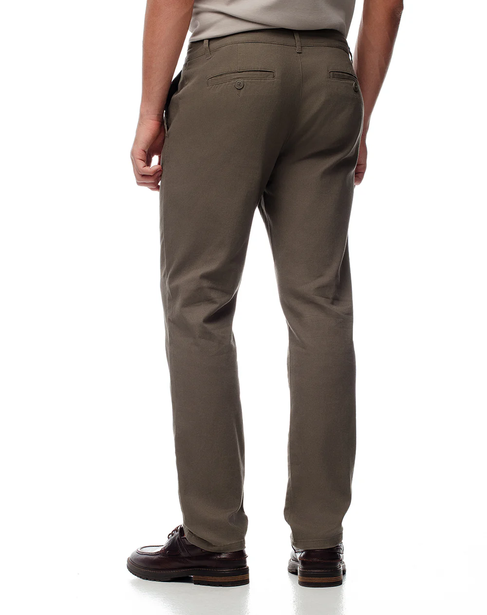 Pantalón chino slim algodón café hombre - Image 2