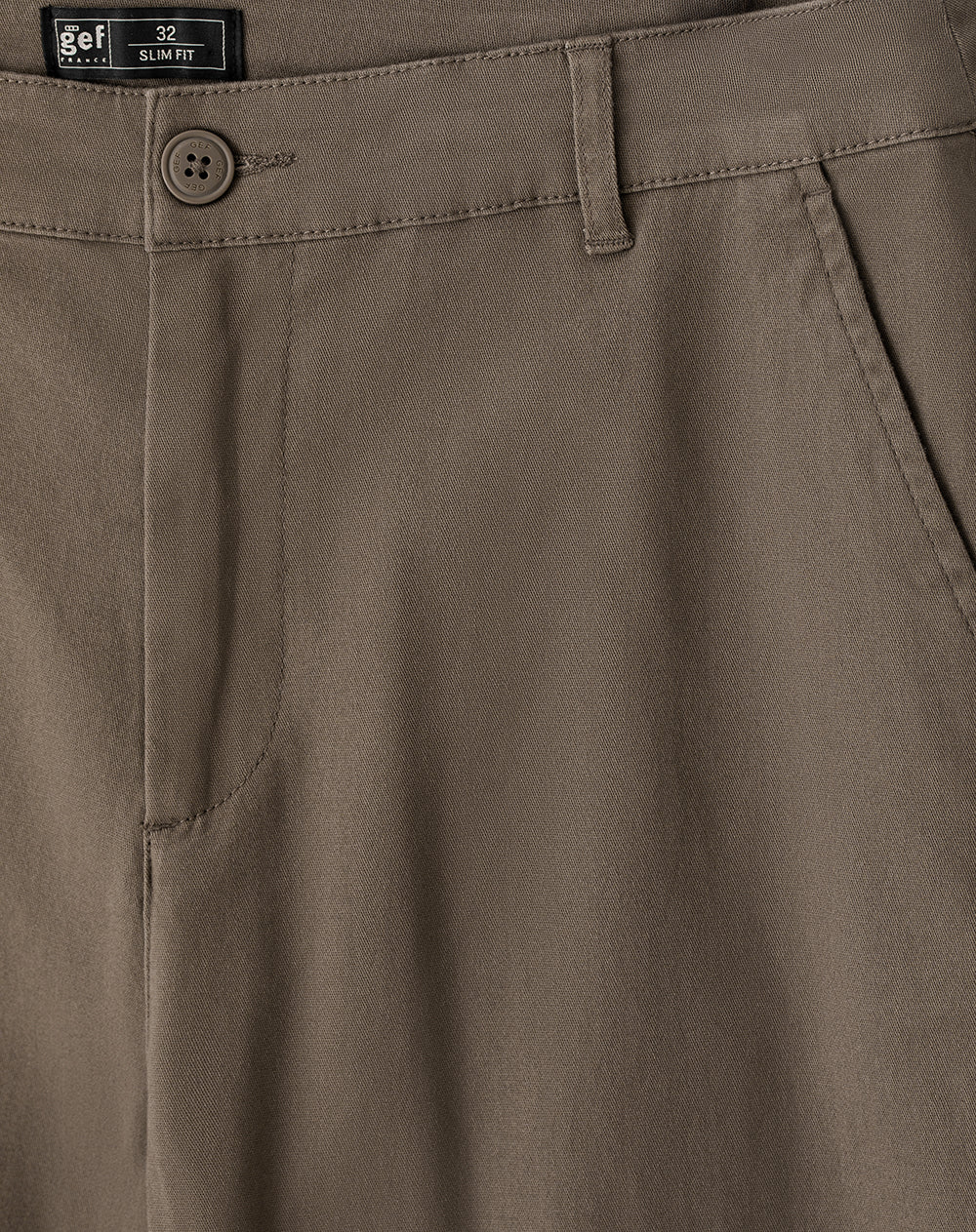 Pantalón chino slim algodón café hombre - Image 7