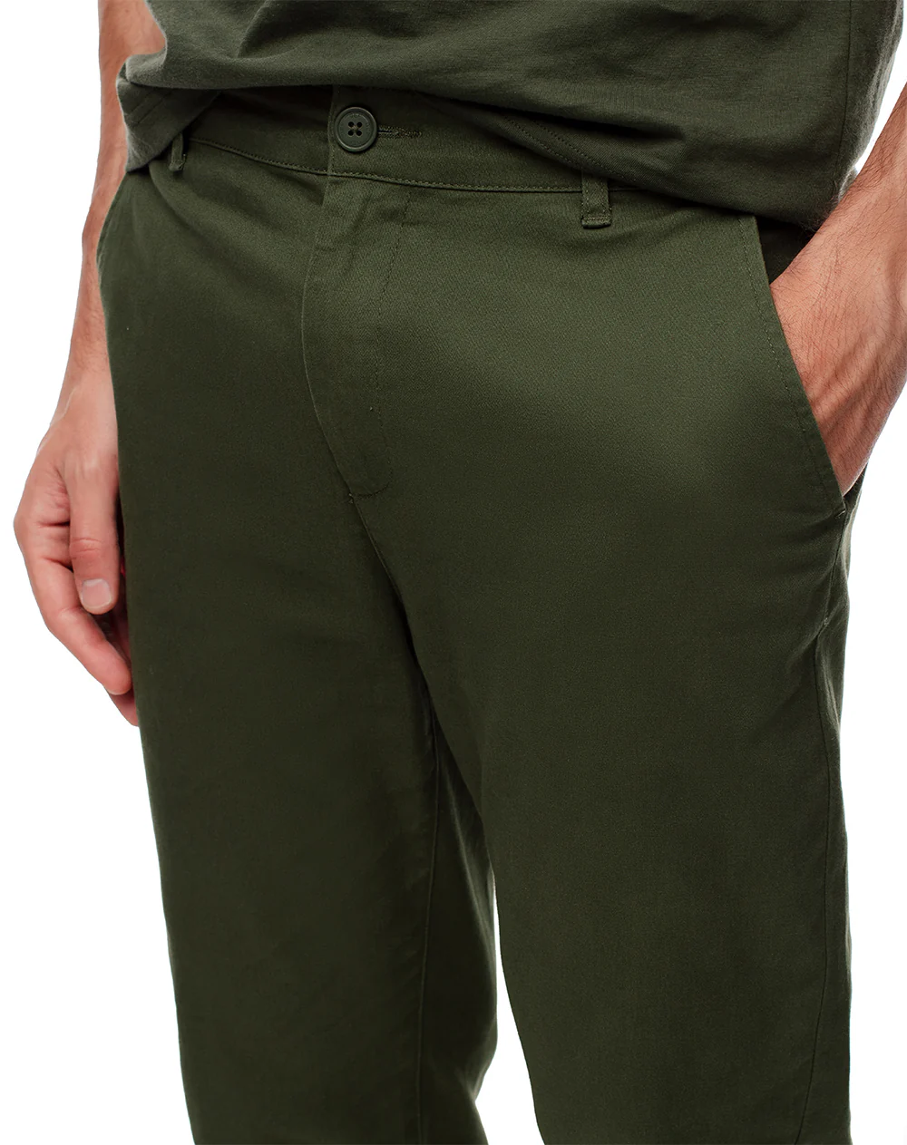 Pantalón chino slim verde hombre - Image 3