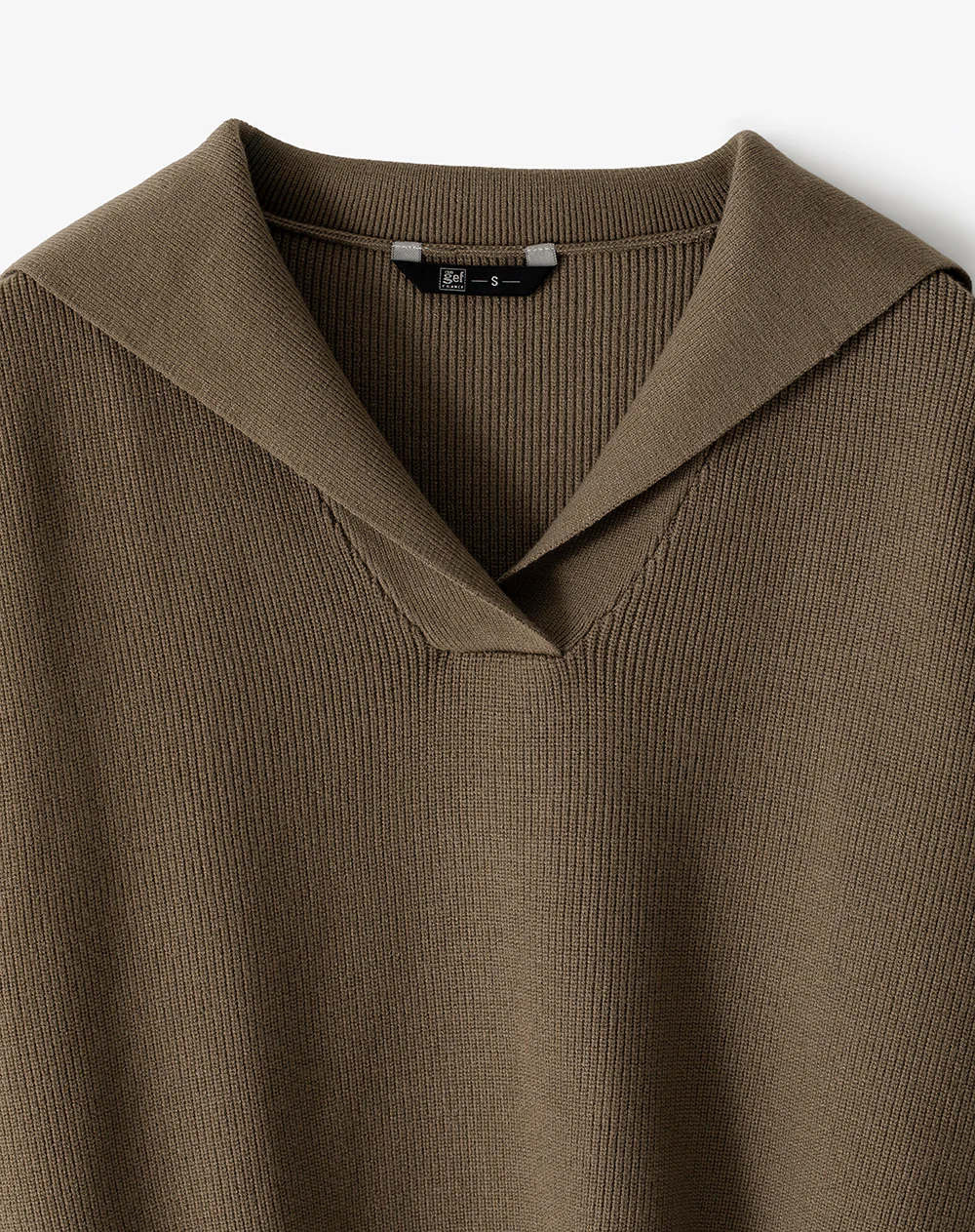 Chaleco oversize tejido café mujer - Image 6