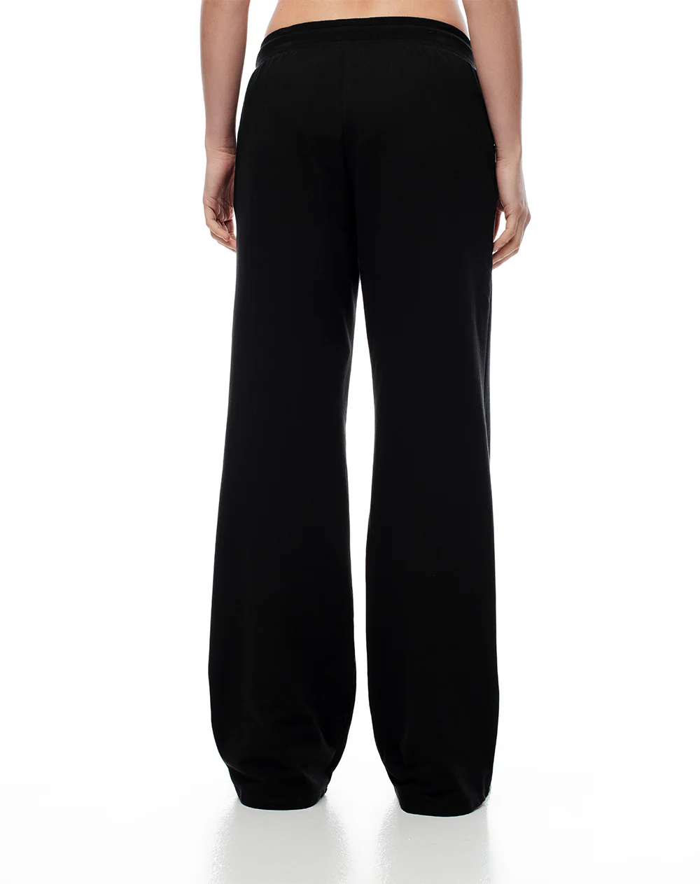 Pantalón relax tiro medio algodón negro mujer - Image 3