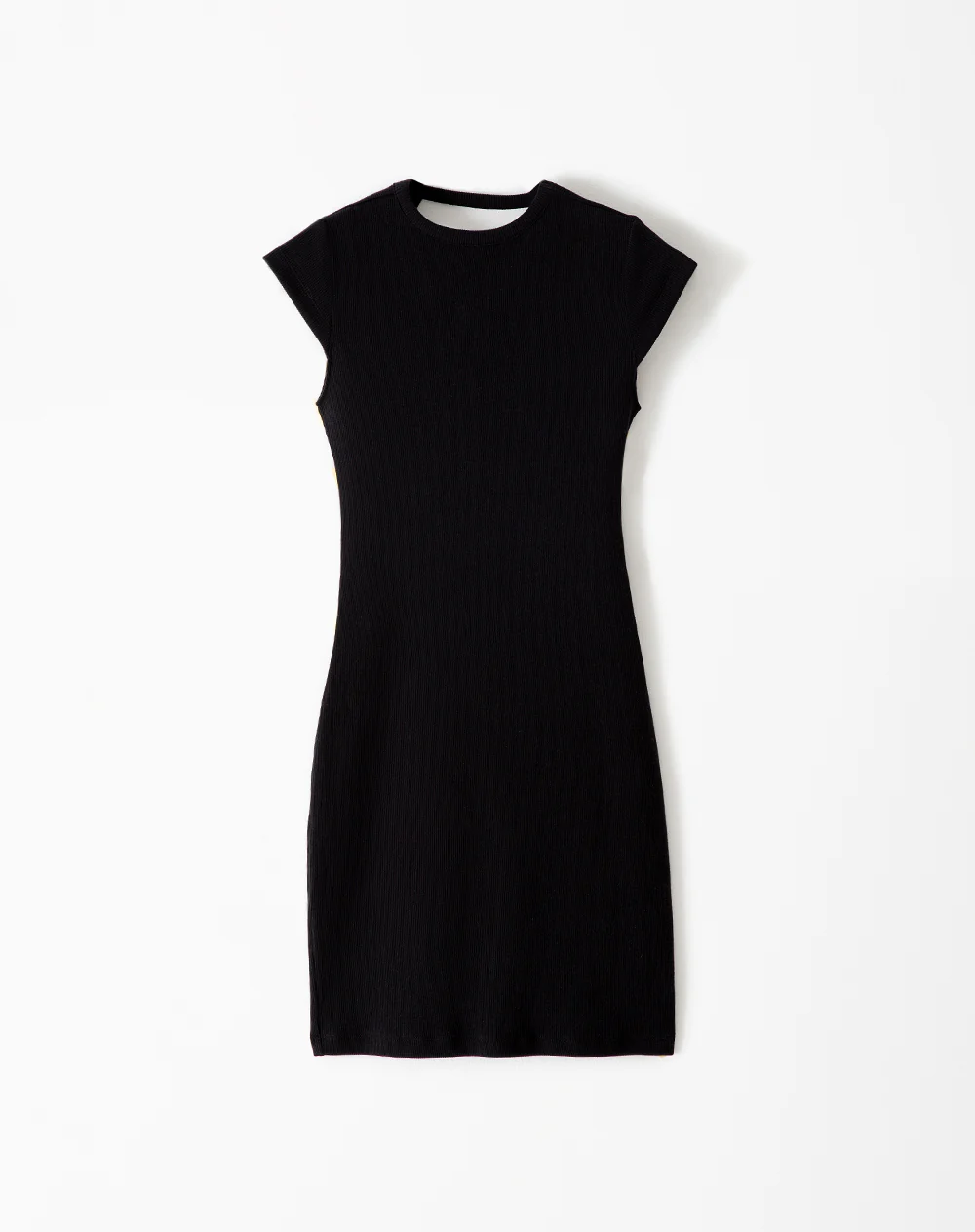 Vestido corto slim escote negro mujer - Image 5