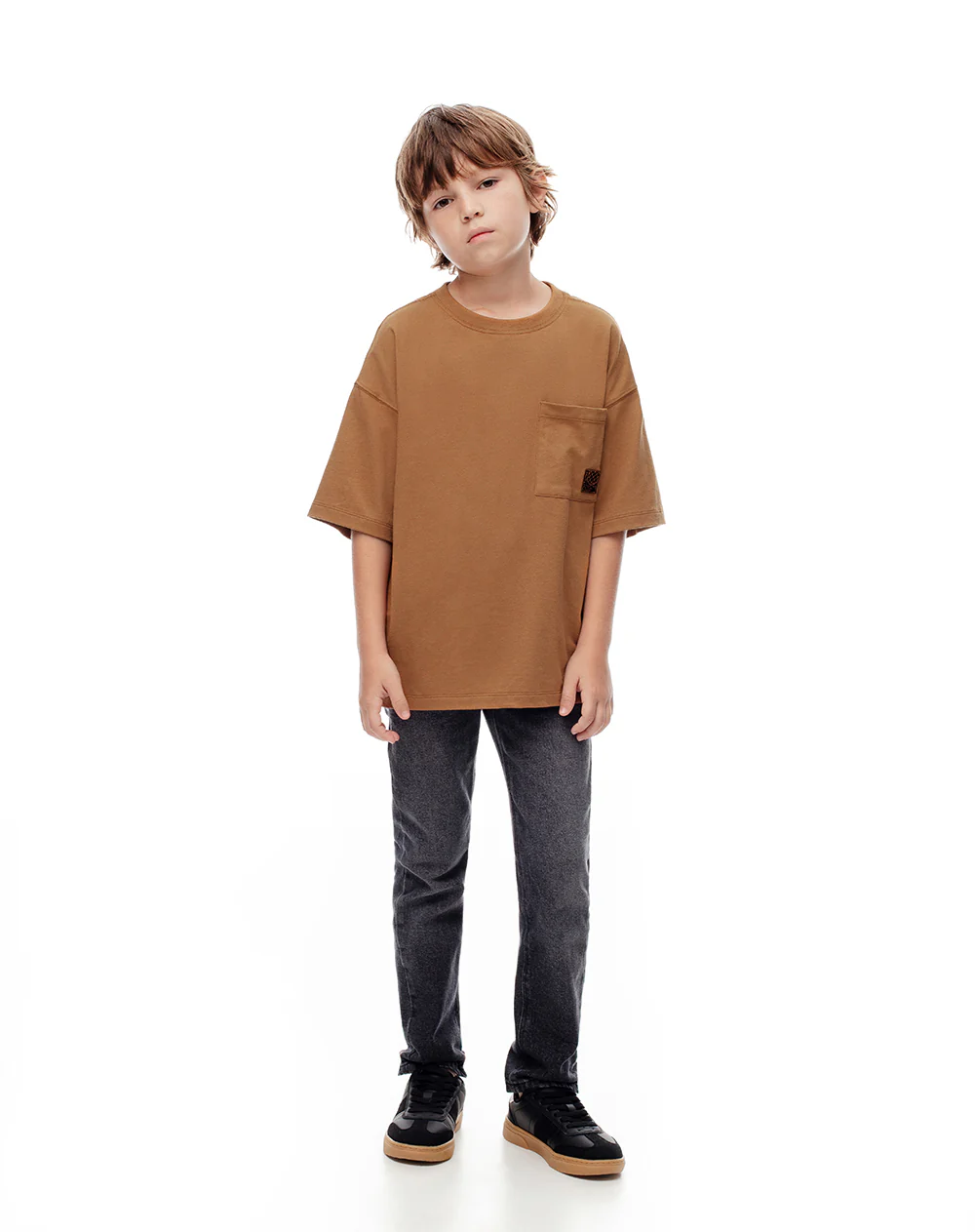 Camiseta oversize algodón caramelo niño - Image 3