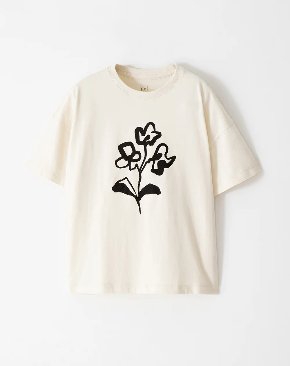 Camiseta oversize algodón blanca estampada niña - Image 5