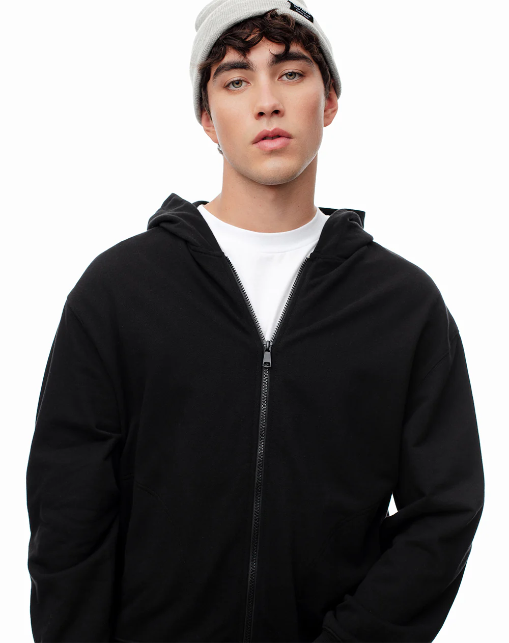 Chaqueta regular algodón negro hombre - Image 6
