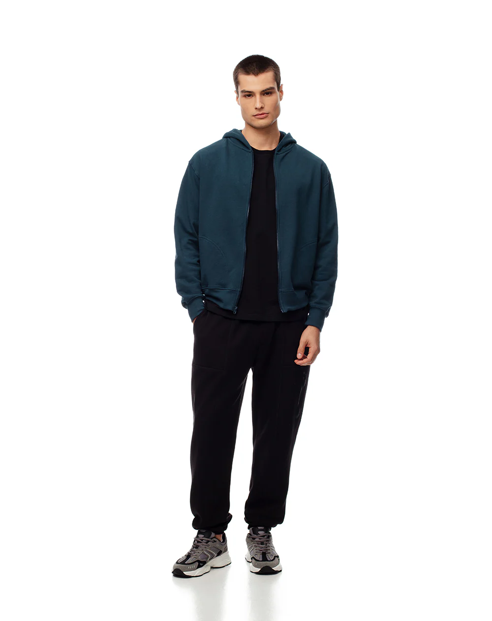 Chaqueta relax algodón azul hombre - Image 3