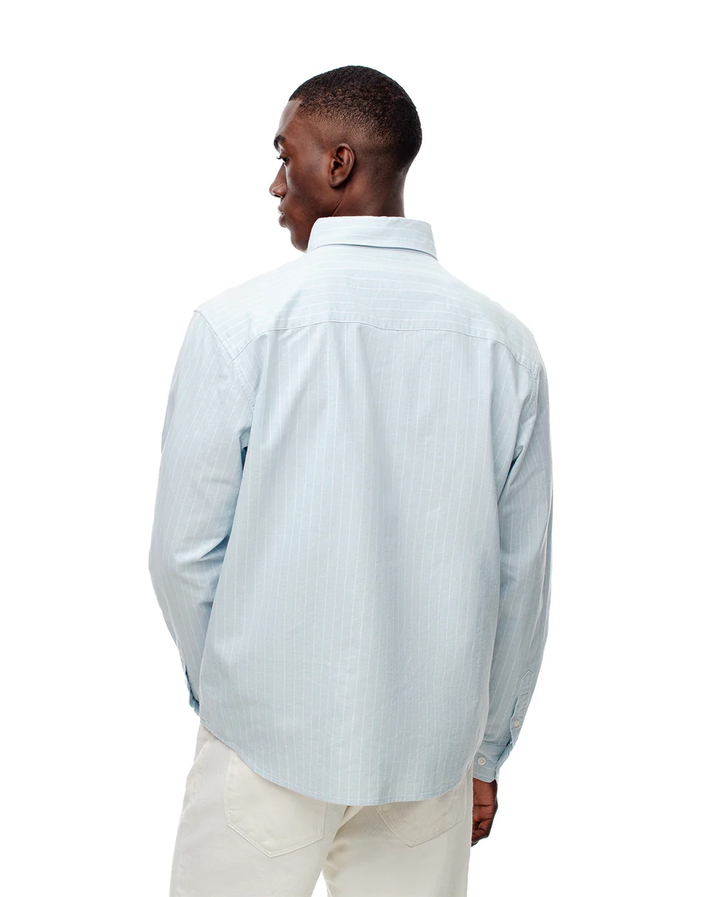Camisa manga larga regular algodón rayas hombre - Image 2