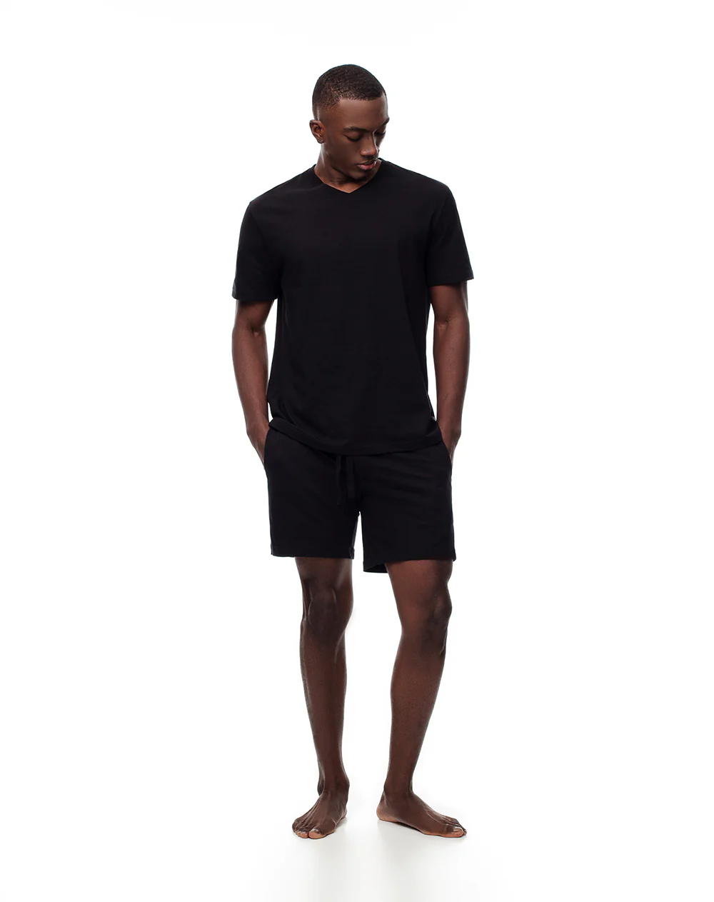 Camiseta relax algodón negra hombre - Image 3