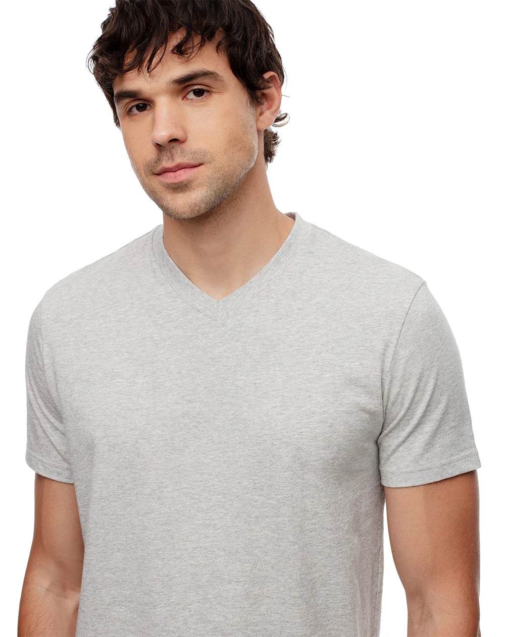 Camiseta relax algodón gris hombre - Image 3