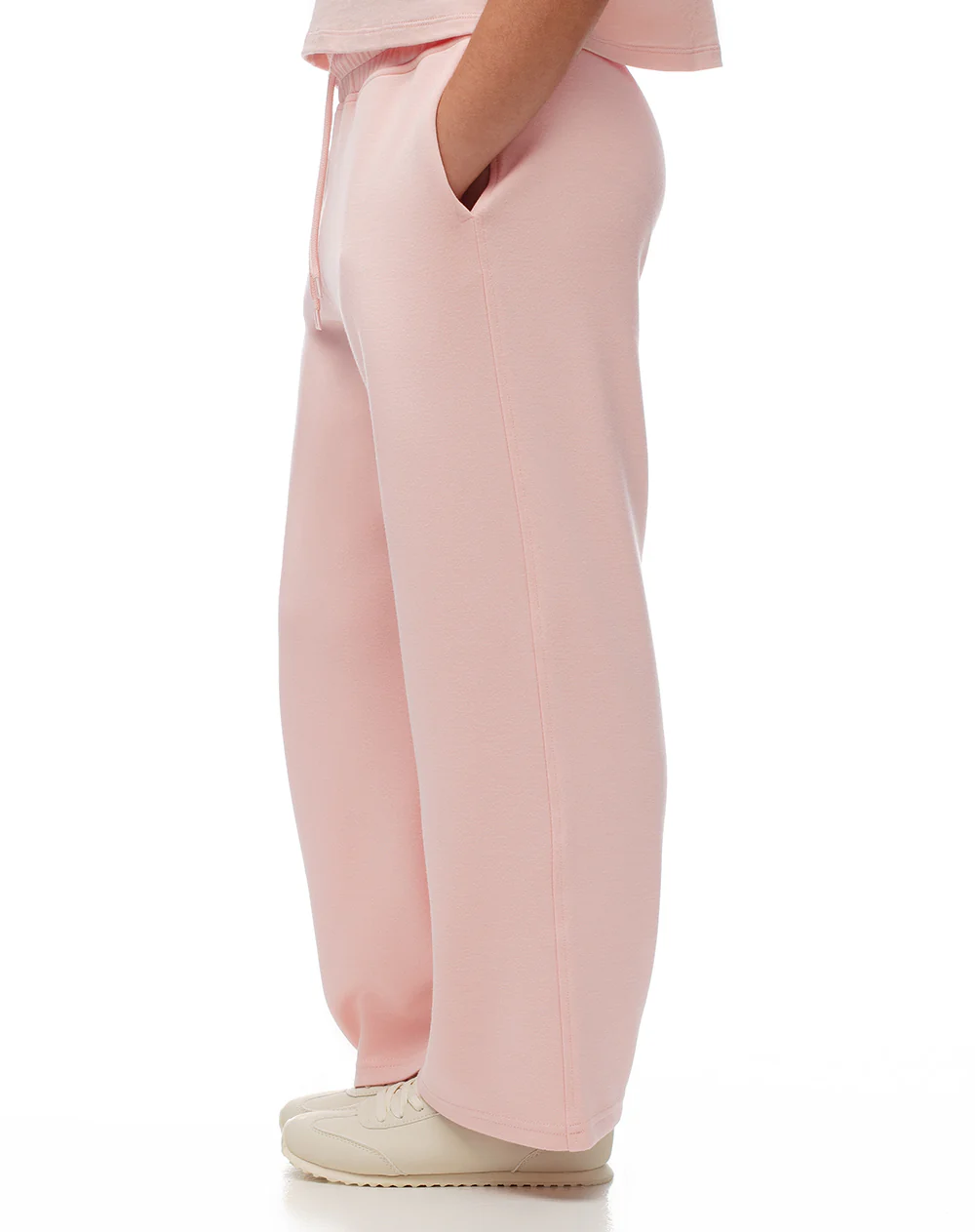 Pantalón tiro medio holgado rosado niña - Image 5