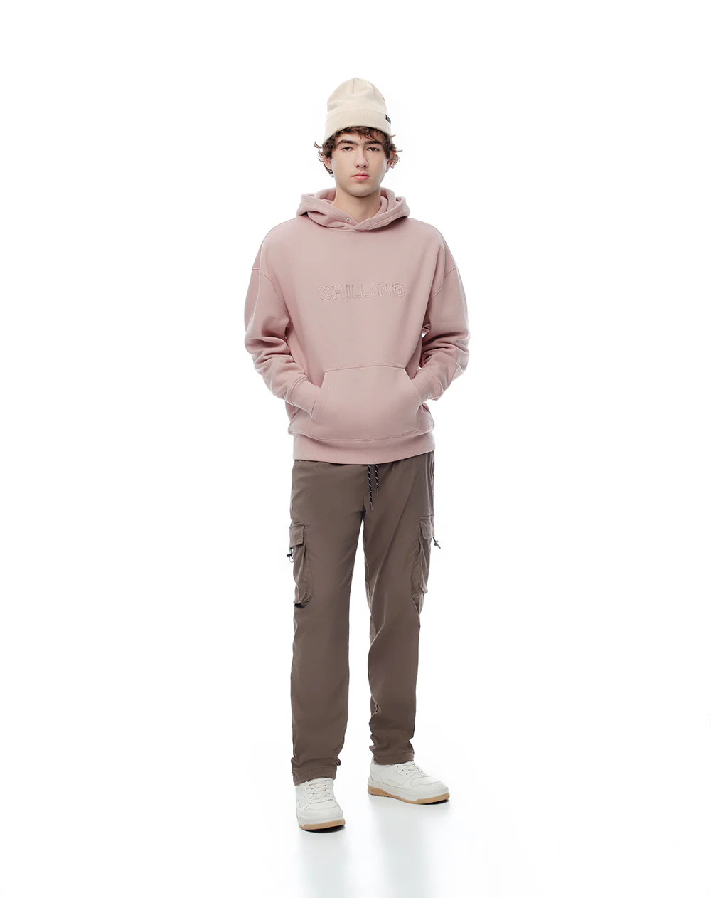 Buzo tipo hoddie palo rosa hombre - Image 3