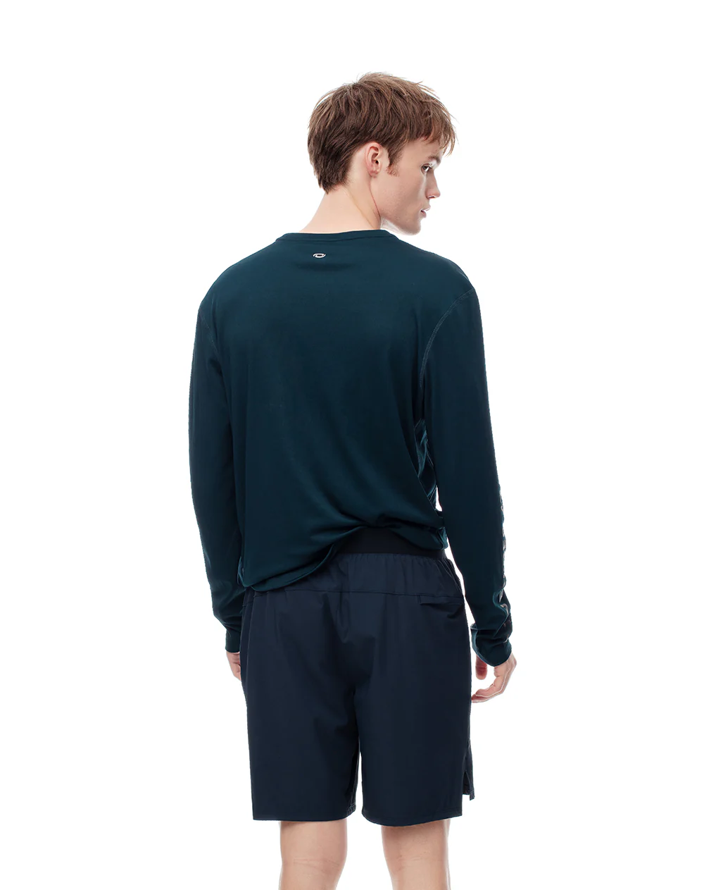 Pantaloneta deportiva secado rápido azul hombre - Image 3