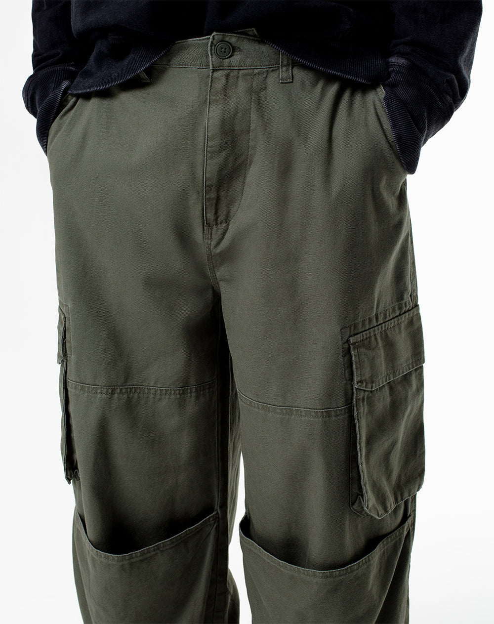 Pantalón cargo oversize verde hombre - Image 4