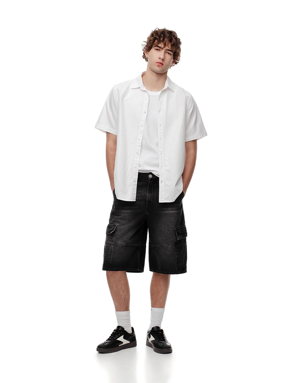 Bermuda denim regular negro hombre - Image 5