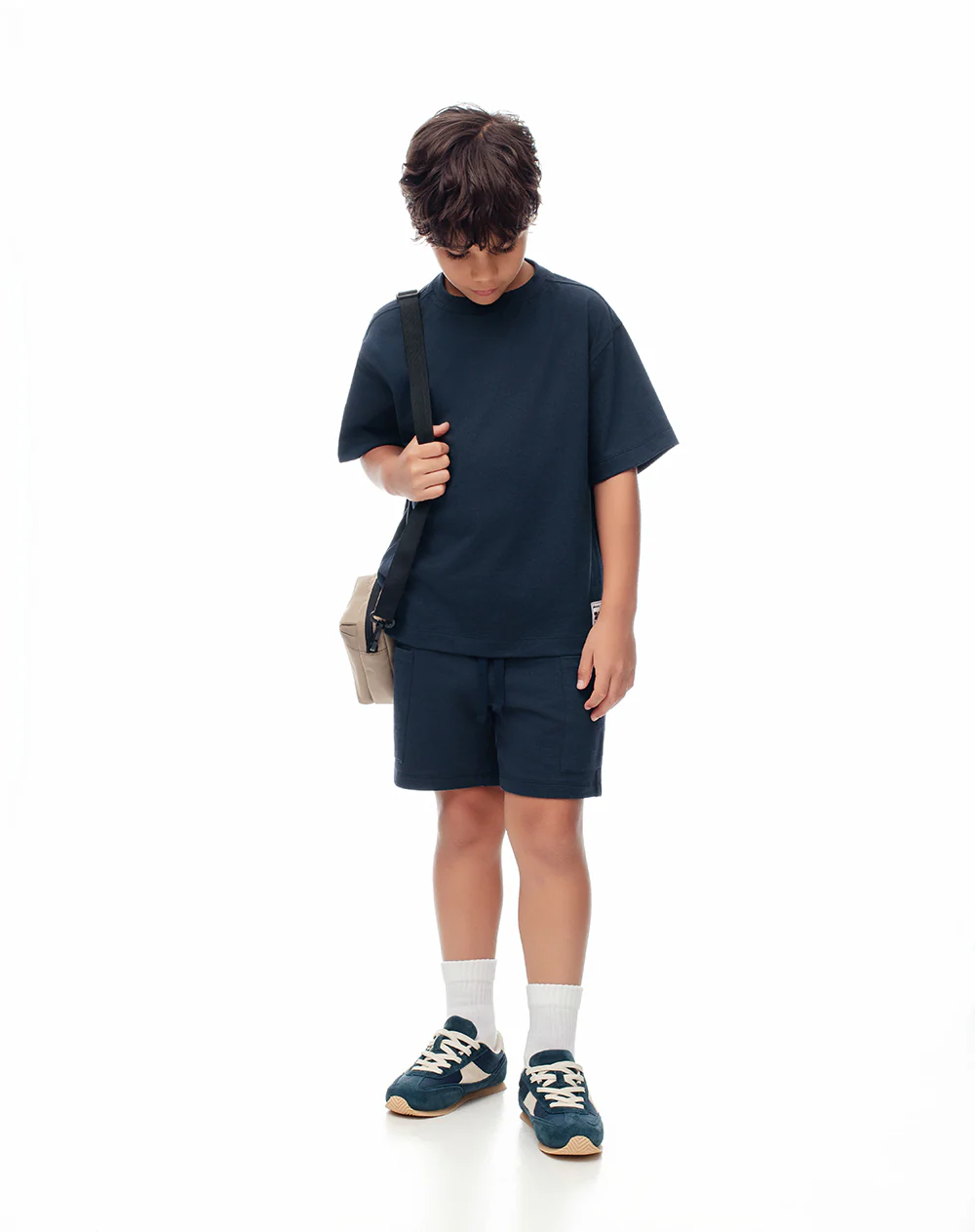 Conjunto camiseta + bermuda azul niño - Image 4