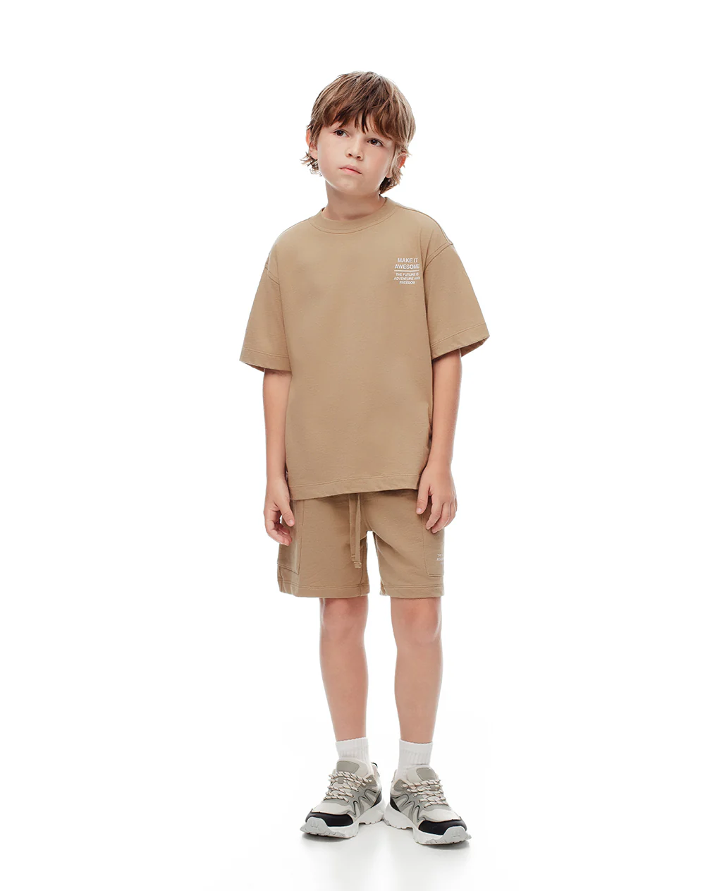 Conjunto camiseta + bermuda habano niño - Image 5