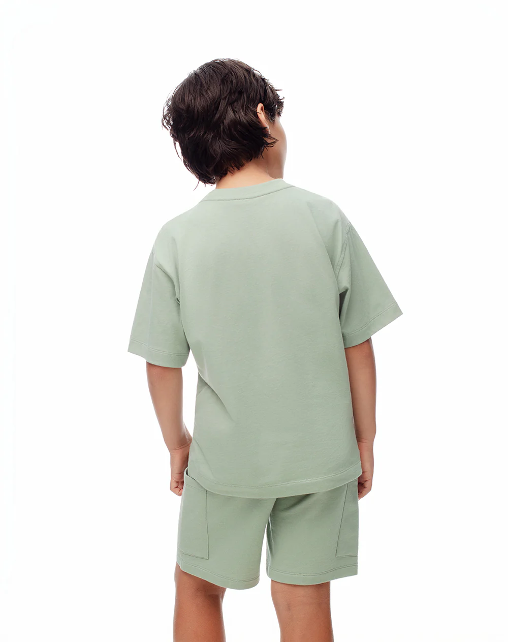 Conjunto camiseta + bermuda verde niño - Image 2