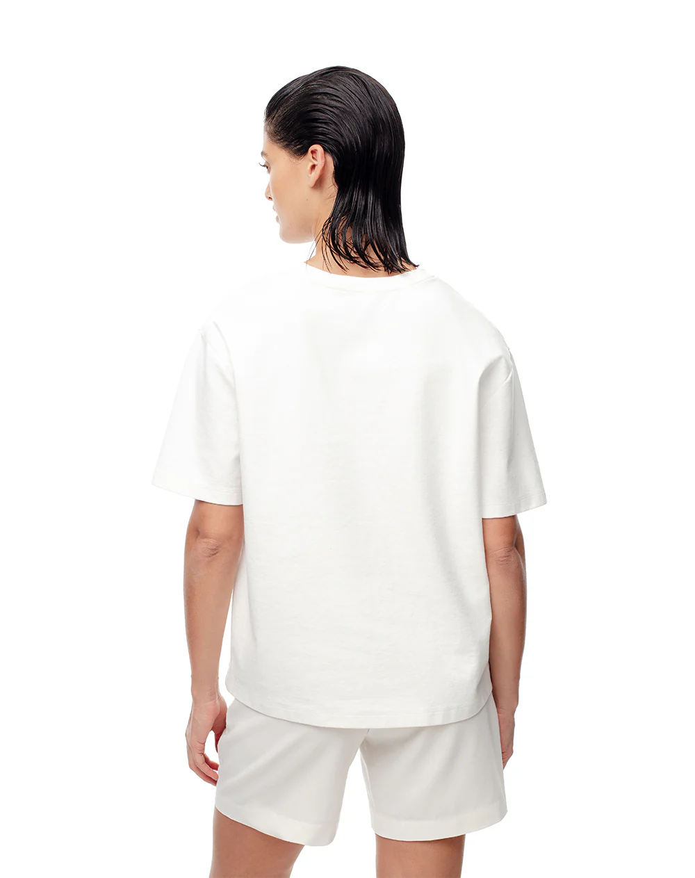 Camiseta oversize blanca mujer - Image 3