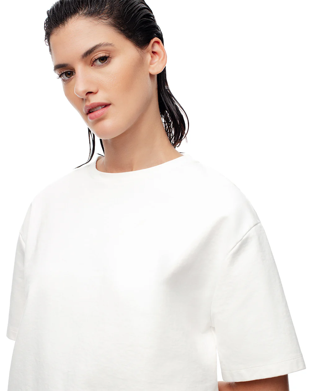Camiseta oversize blanca mujer - Image 4