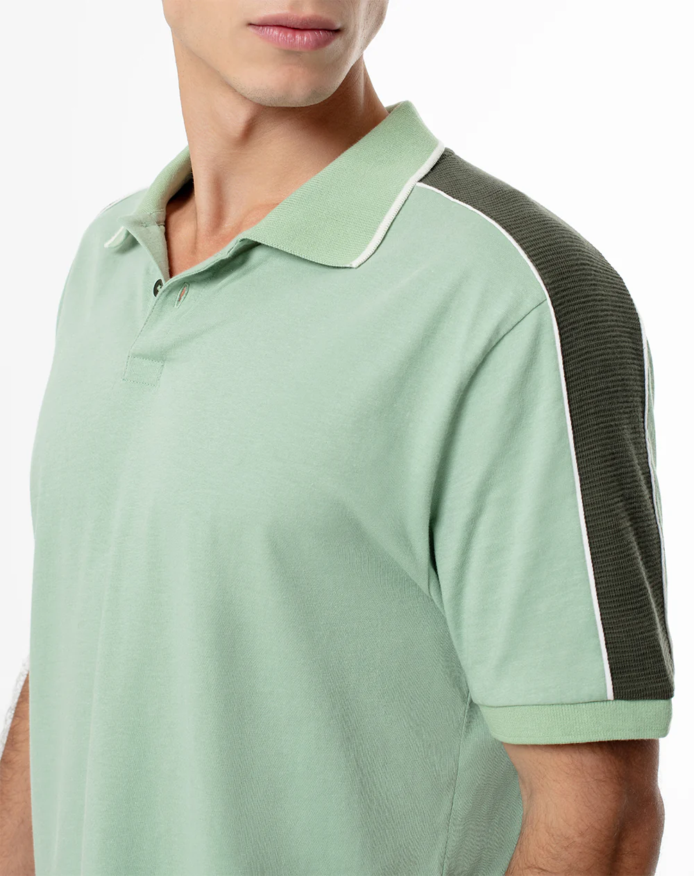 Polo relax algodón verde hombre - Image 3